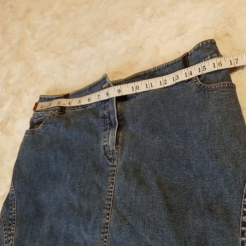 Tahari Jean Denim Y2K Pencil Skirt Size 8 Cotton Blend Stretch - Picture 7 of 8